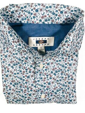 Joseph Abboud Heritage Men’s Cotton Button Up L/S Shirt Floral Sz S - SHIPS FREE
